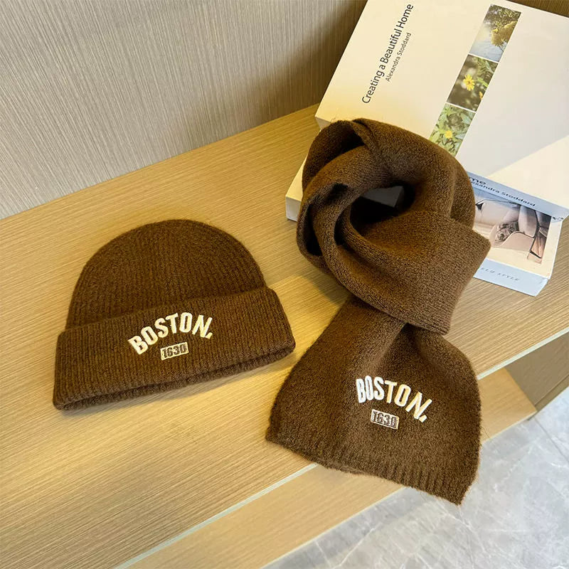 Boston Knit Beanie & Scarf Set