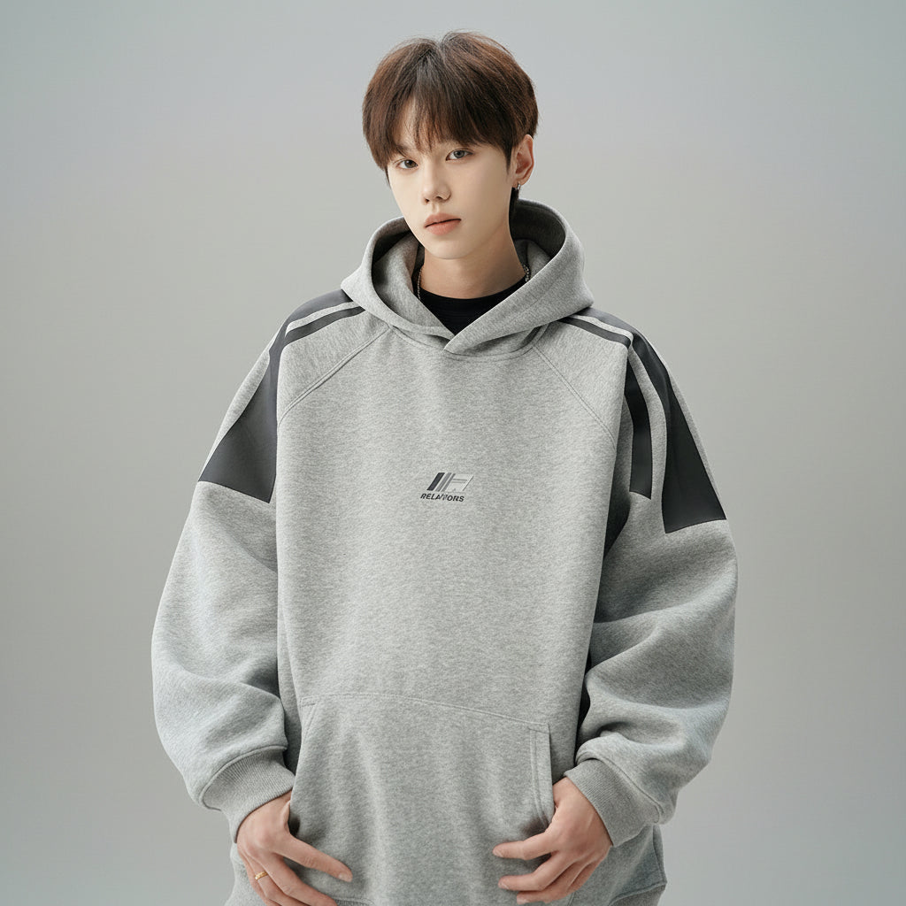 Contrast Panel Hoodie