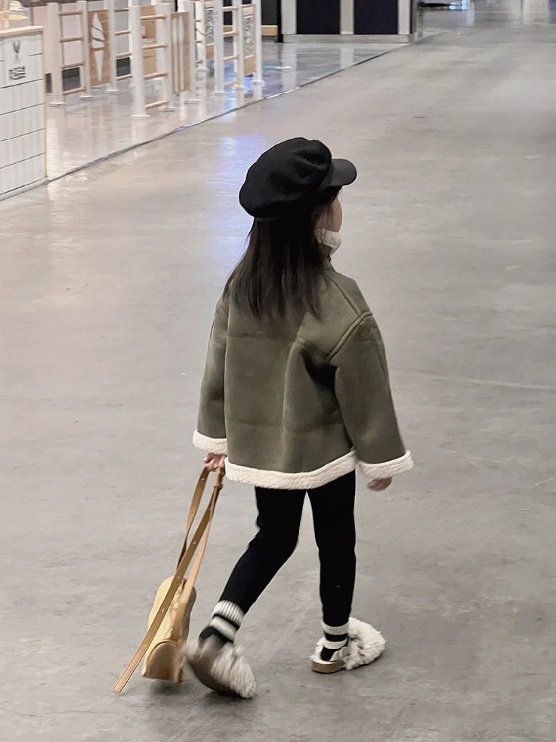 Aria Mini Shearling Aviator Jacket