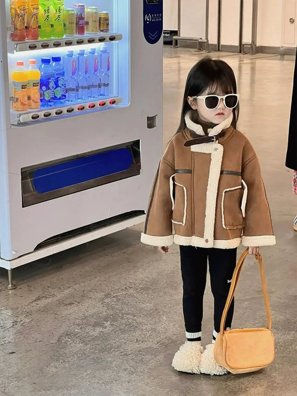 Aria Mini Shearling Aviator Jacket