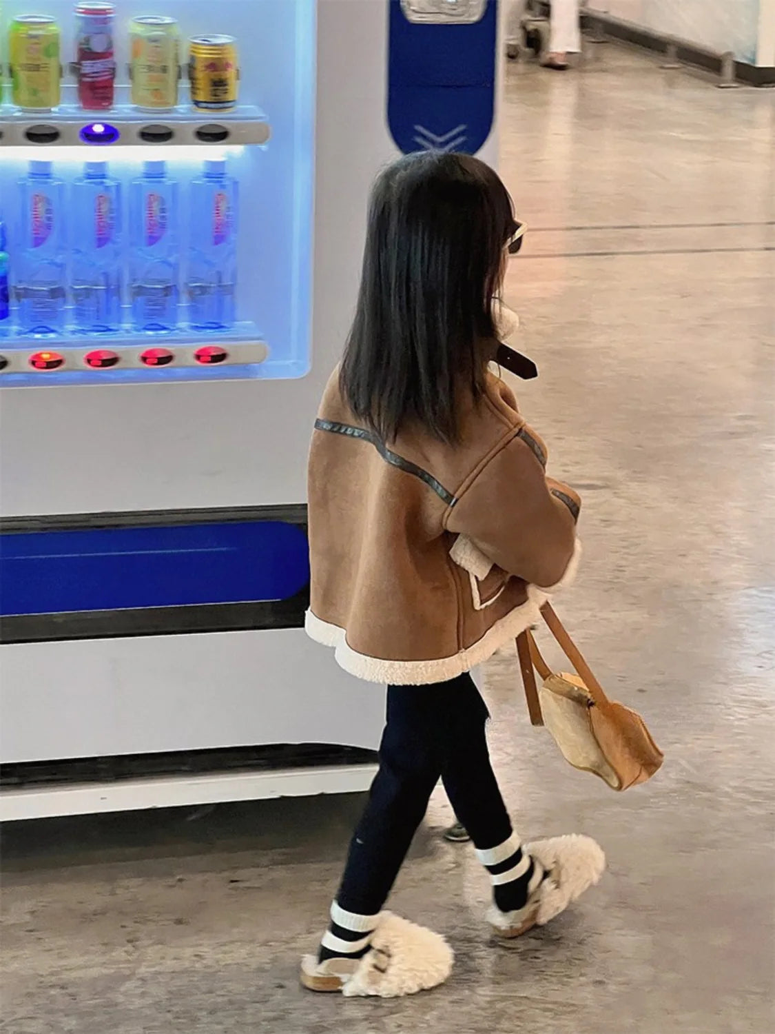 Aria Mini Shearling Aviator Jacket