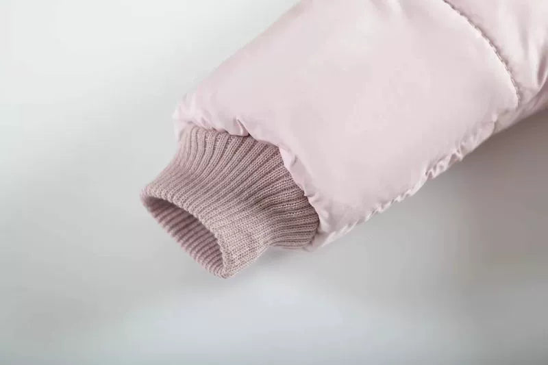 Faux Fur Bow Hooded Winter Coat