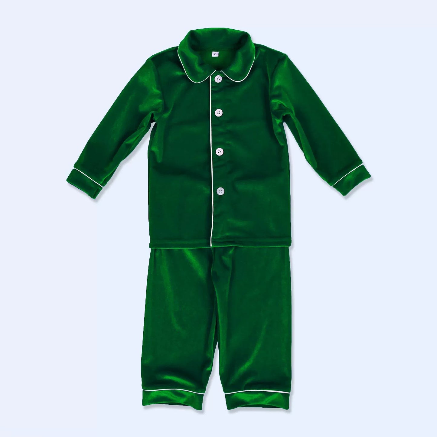 Velvet Lace-Trim Family Pajama Set