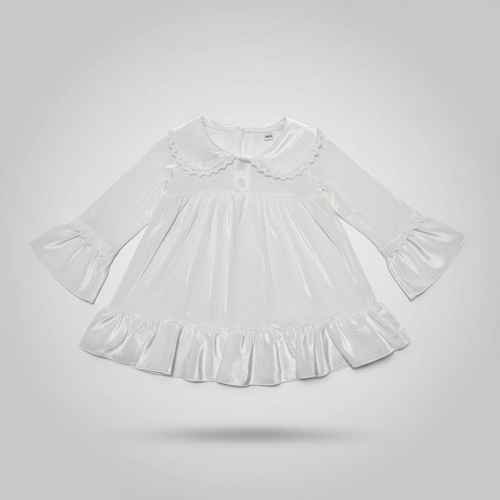 Velvet Lace-Trim Family Pajama Set