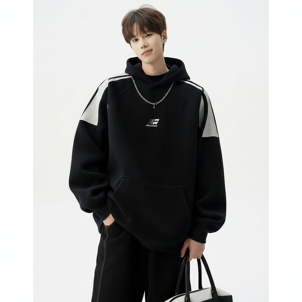 Contrast Panel Hoodie
