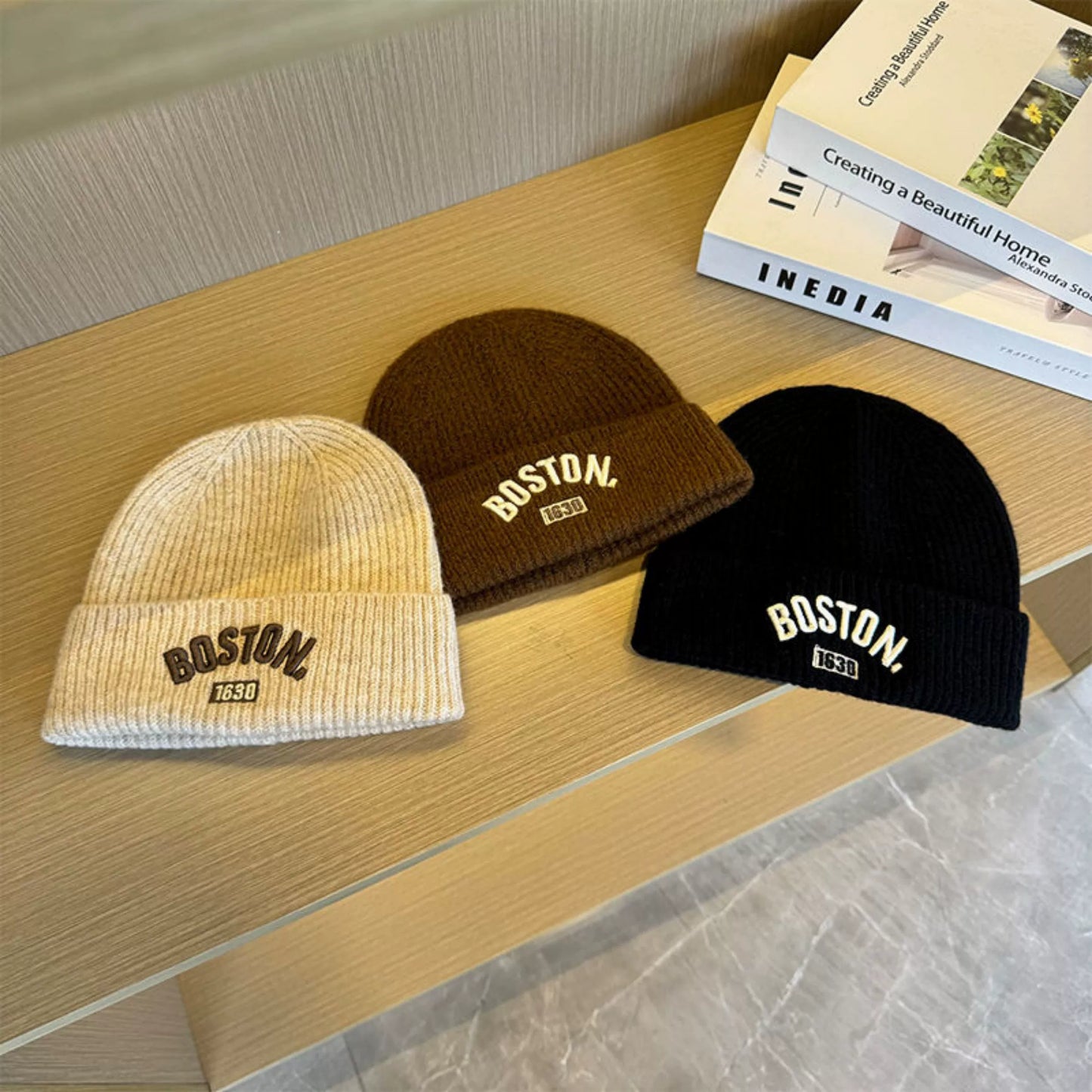 Boston Knit Beanie & Scarf Set