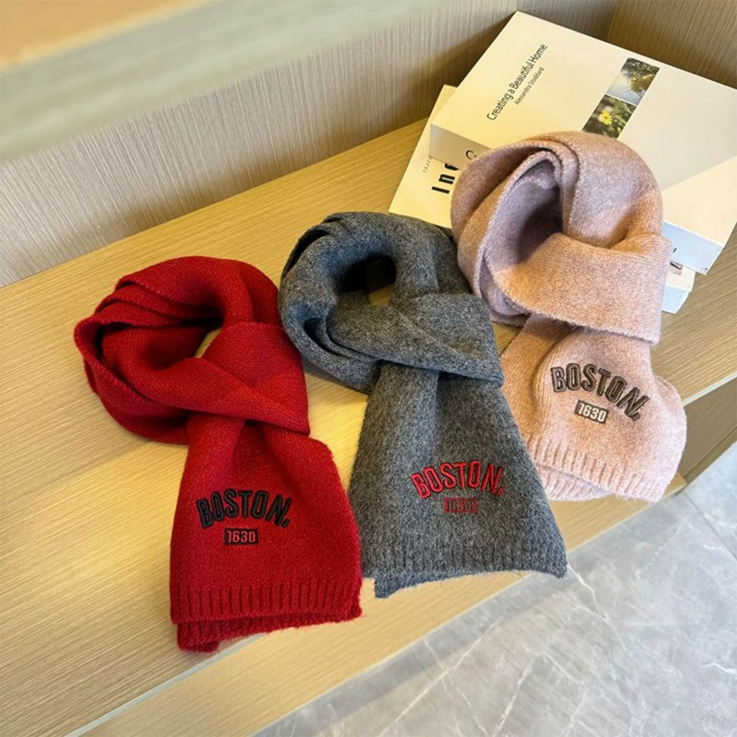 Boston Knit Beanie & Scarf Set