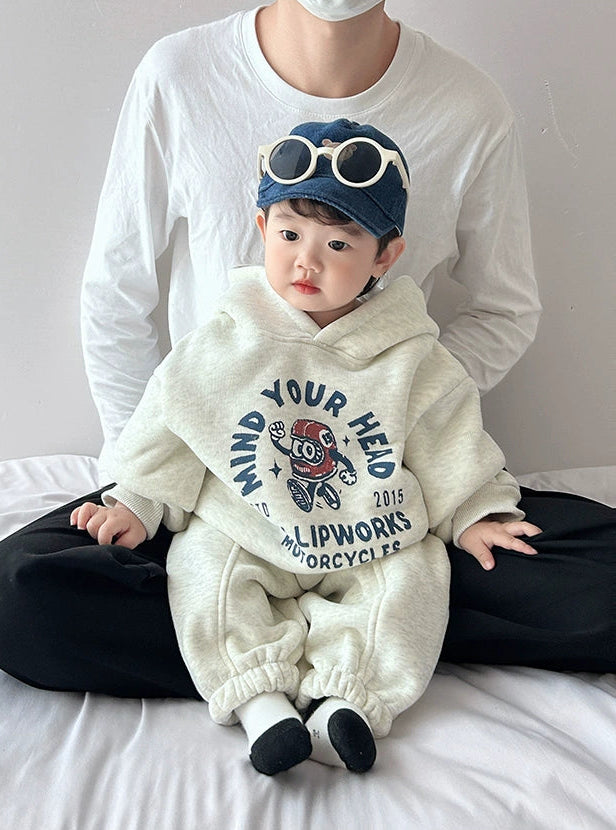 Mind Your Head Warm Fleece Hoodie and Pants Set