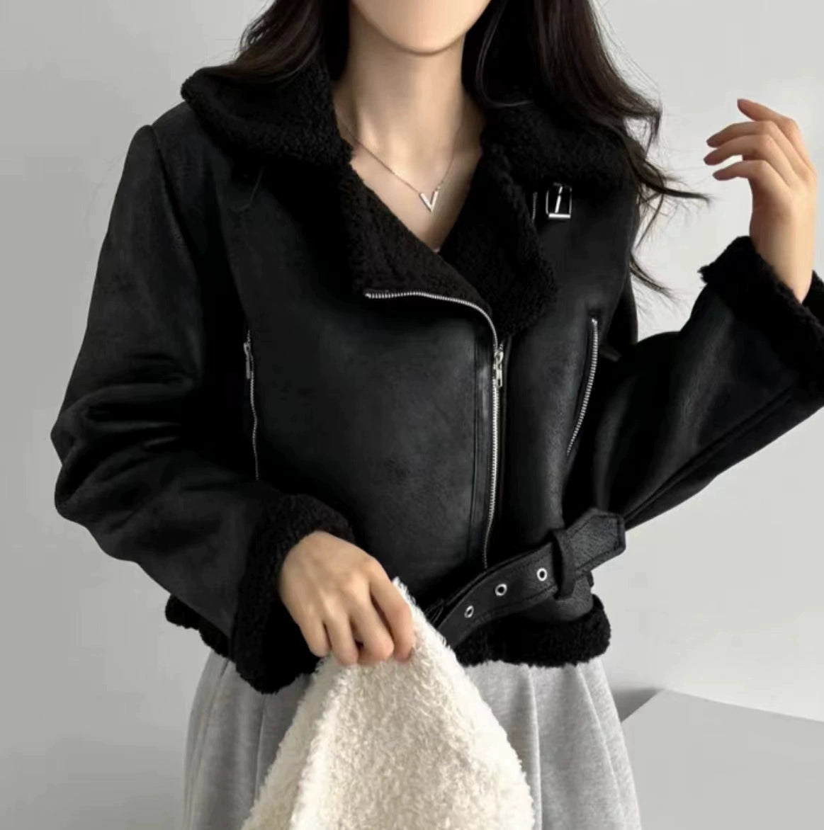 Aria Shearling Aviator Jacket
