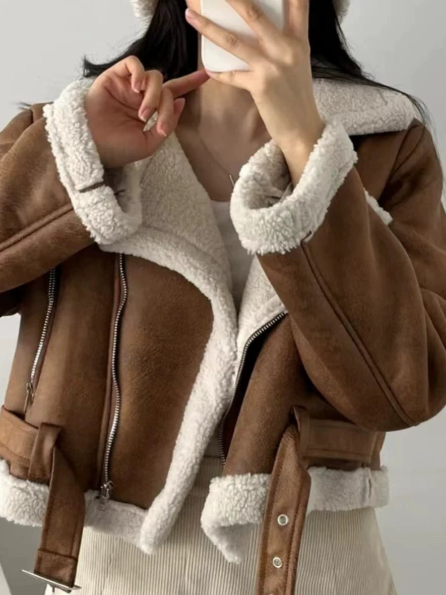 Aria Shearling Aviator Jacket
