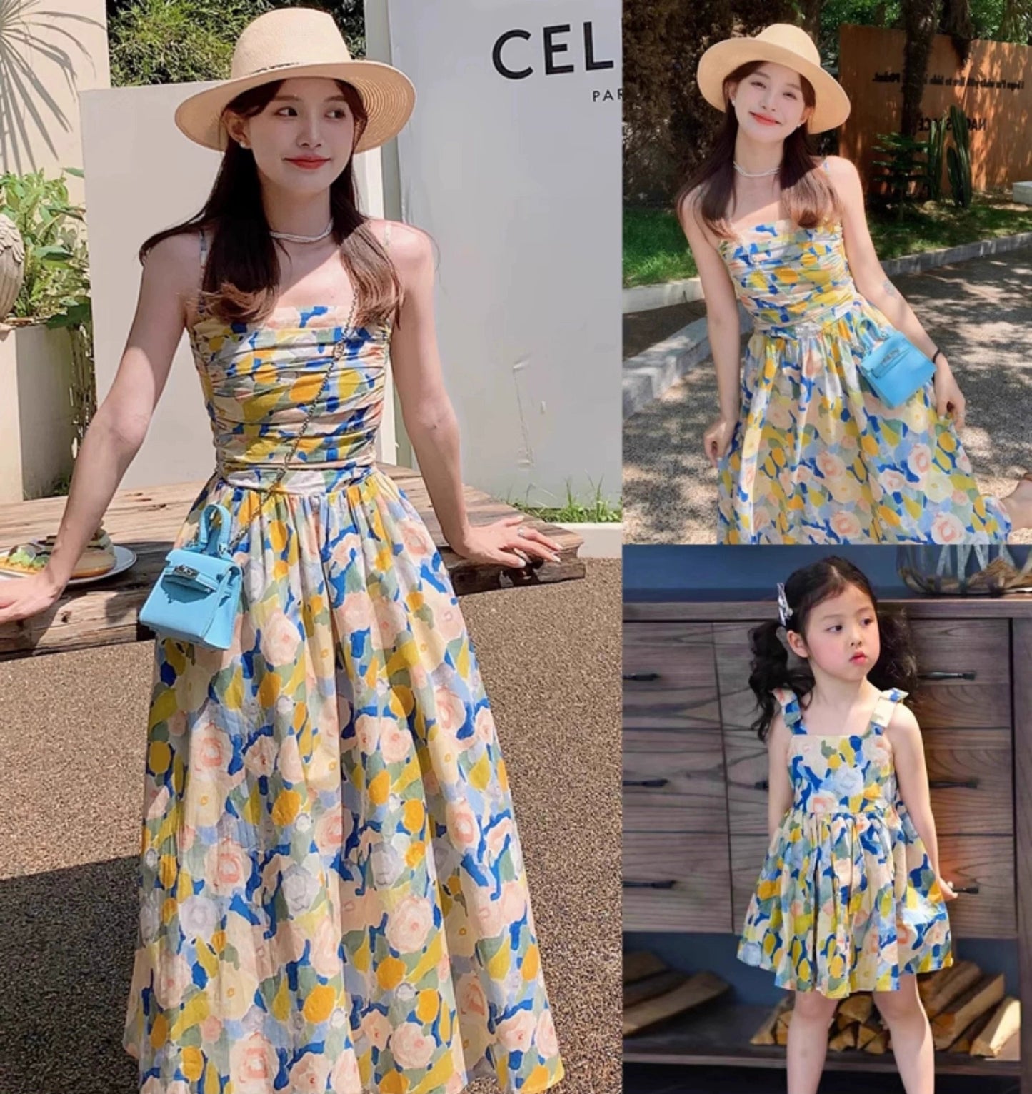 Golden Bloom Family Matching Outfit Set