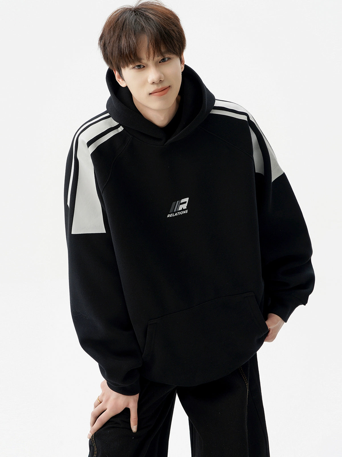 Contrast Panel Hoodie
