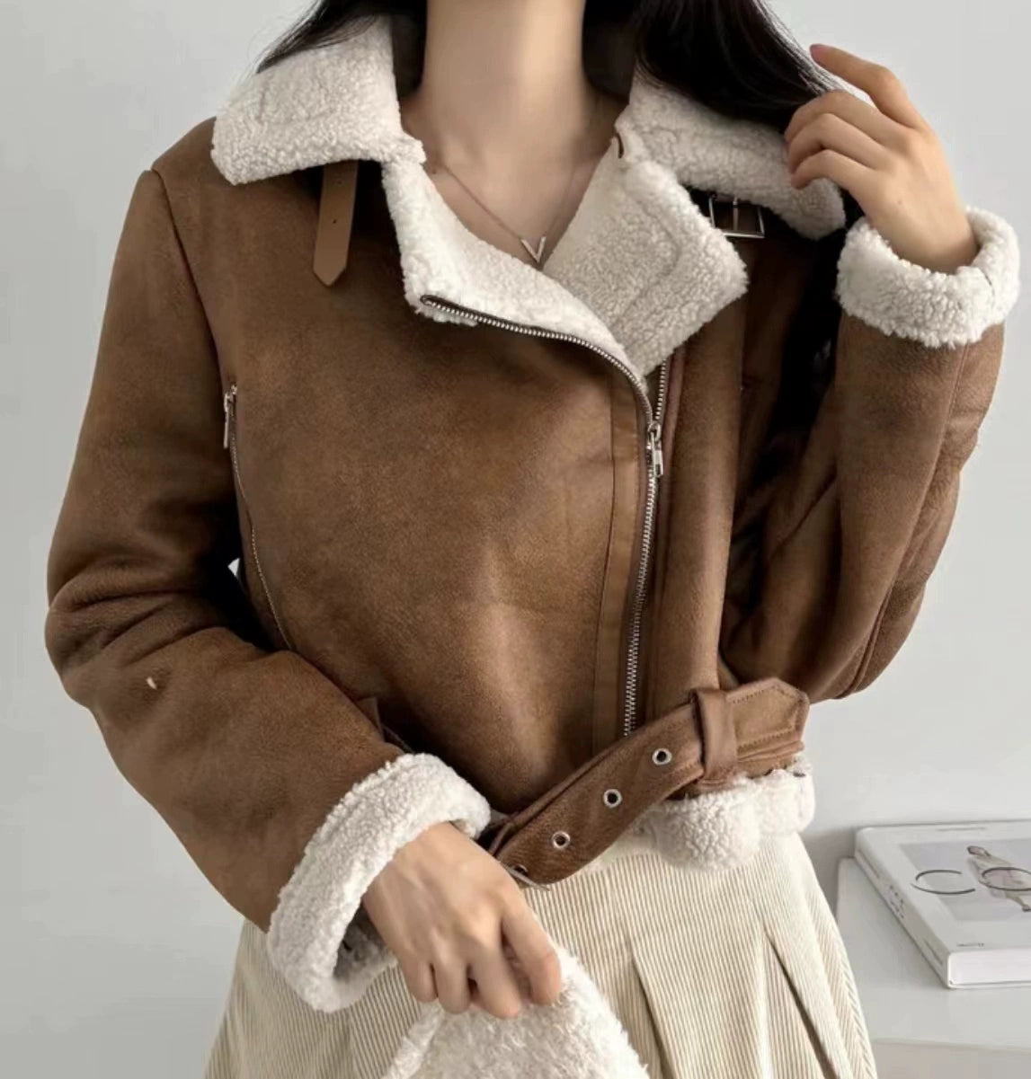 Aria Shearling Aviator Jacket