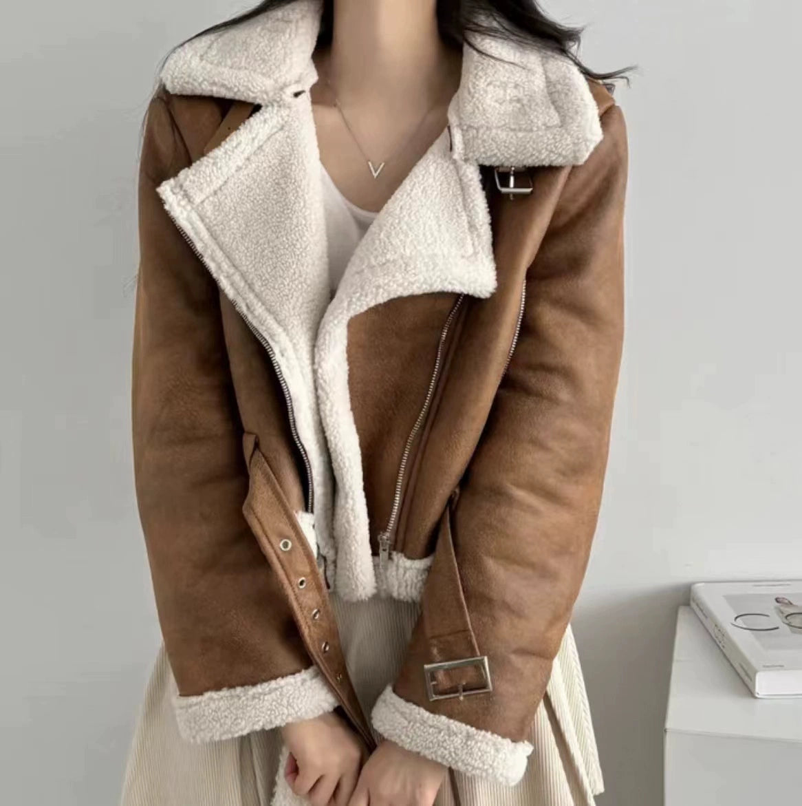 Aria Shearling Aviator Jacket
