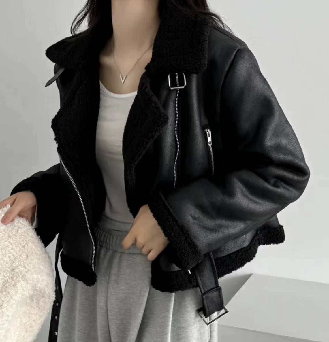 Aria Shearling Aviator Jacket