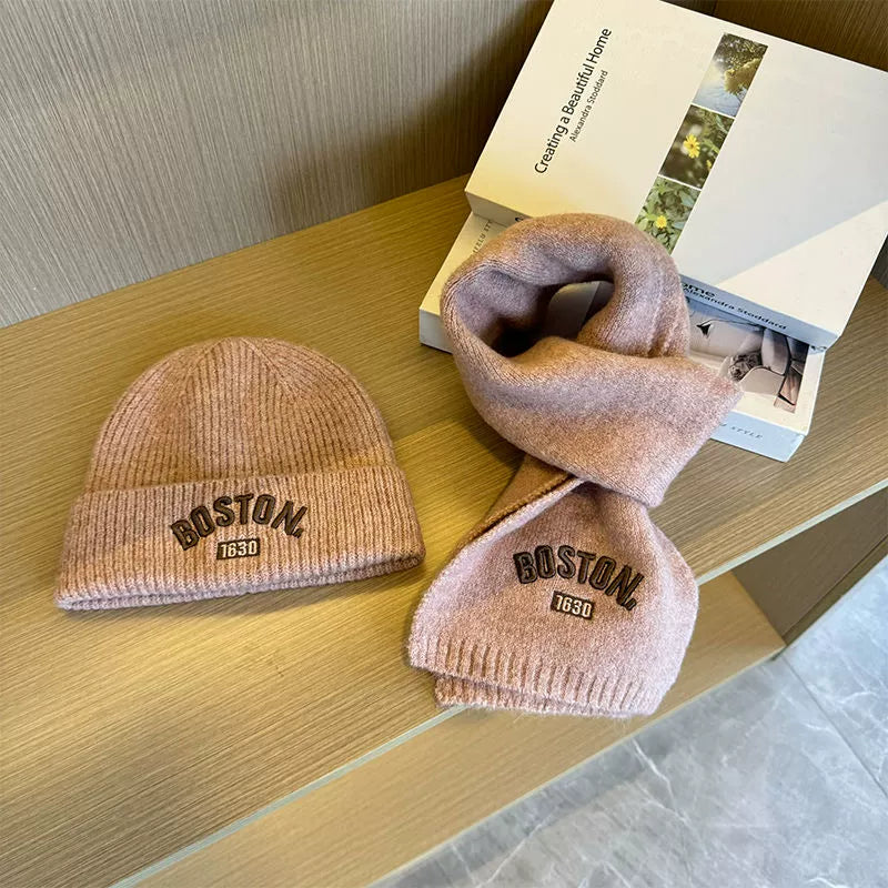Boston Knit Beanie & Scarf Set