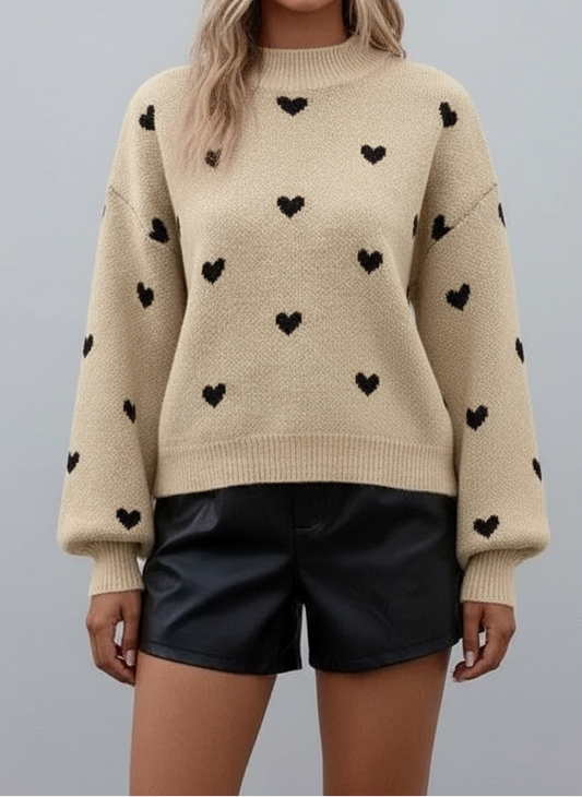 Celeste Heart Knit Sweater