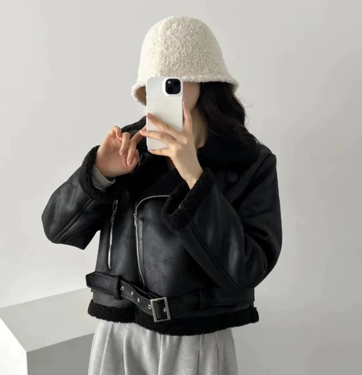 Aria Shearling Aviator Jacket