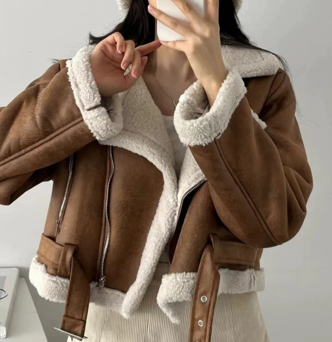 Aria Shearling Aviator Jacket