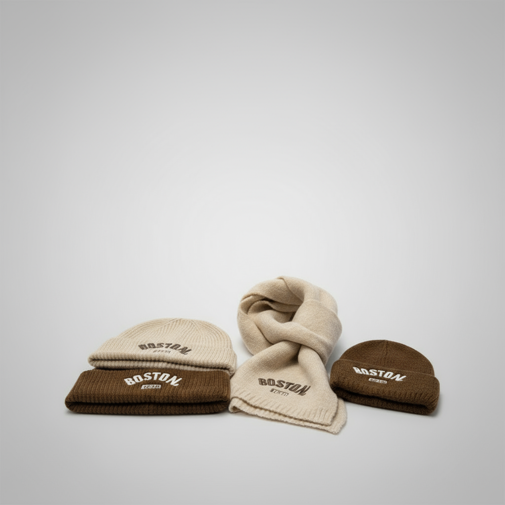 Boston Knit Beanie & Scarf Set