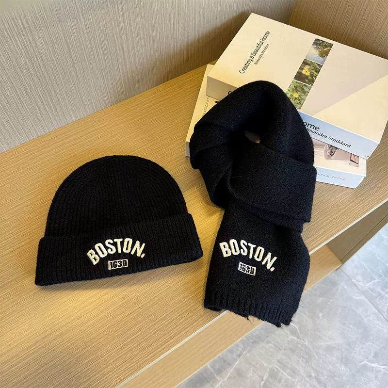 Boston Knit Beanie & Scarf Set