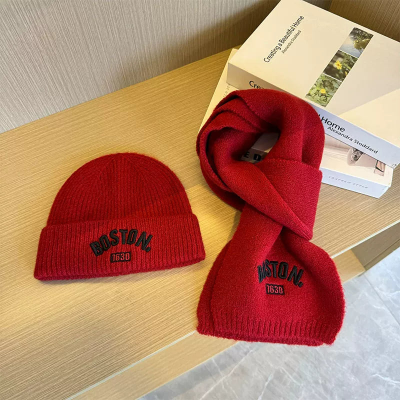 Boston Knit Beanie & Scarf Set