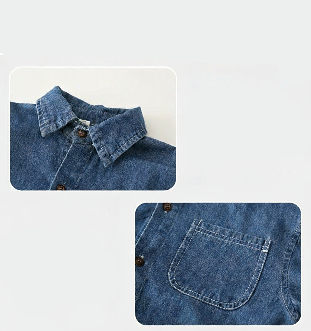 Urban Denim Matching Family Shirt Set