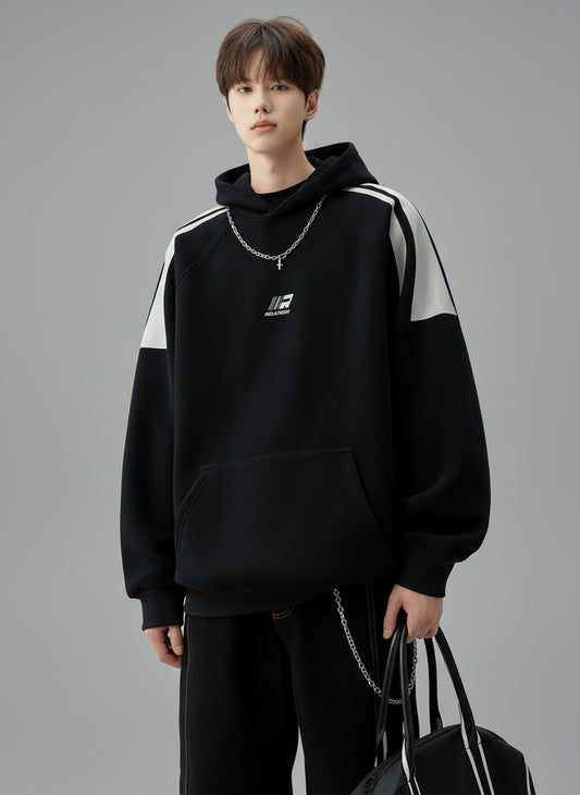 Contrast Panel Hoodie