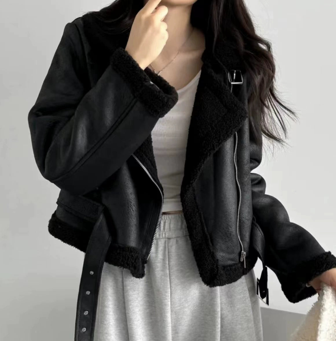 Aria Shearling Aviator Jacket