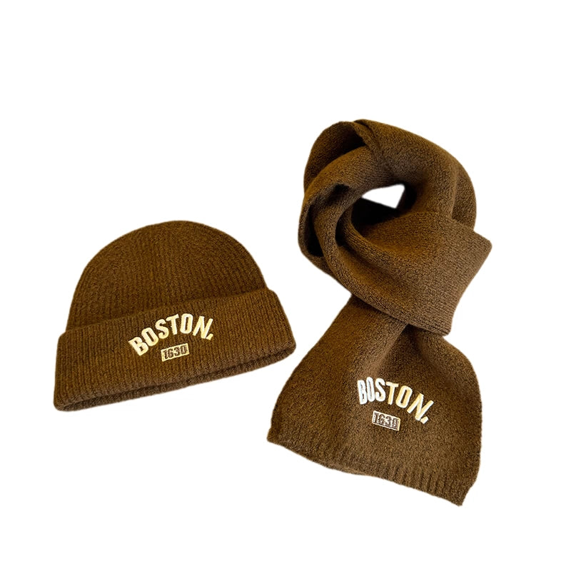 Boston Knit Beanie & Scarf Set